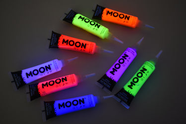 Moon Glow Intense UV Blacklight Face and Body Paint with Brush